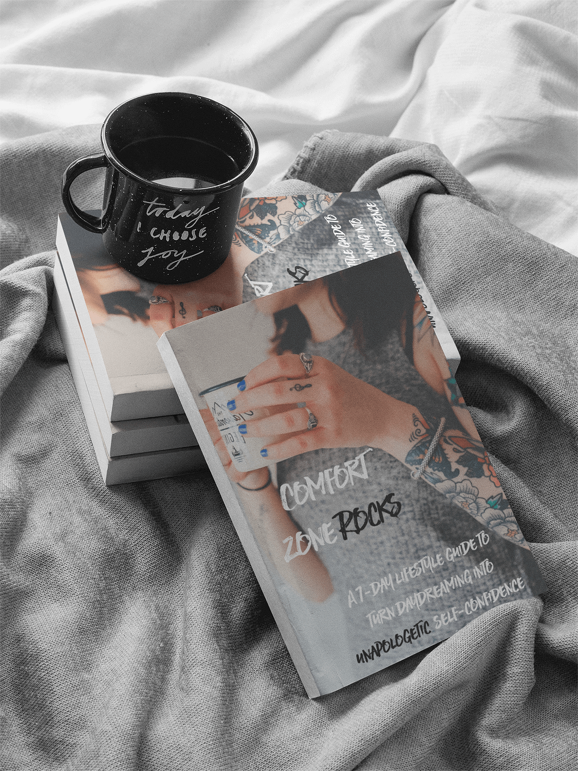 cup-of-coffee-over-books-mockup-on-a-bed-a17405
